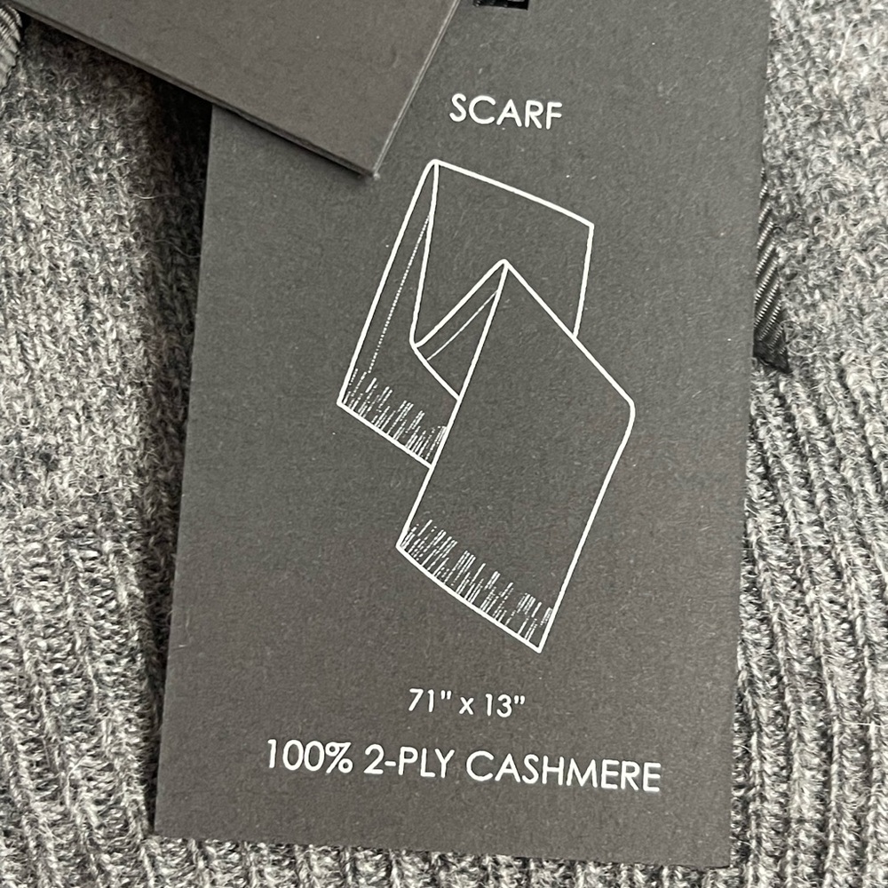 NWT Tahari 100% cashmere scarf wrap 71”x13” - Picture 3 of 5